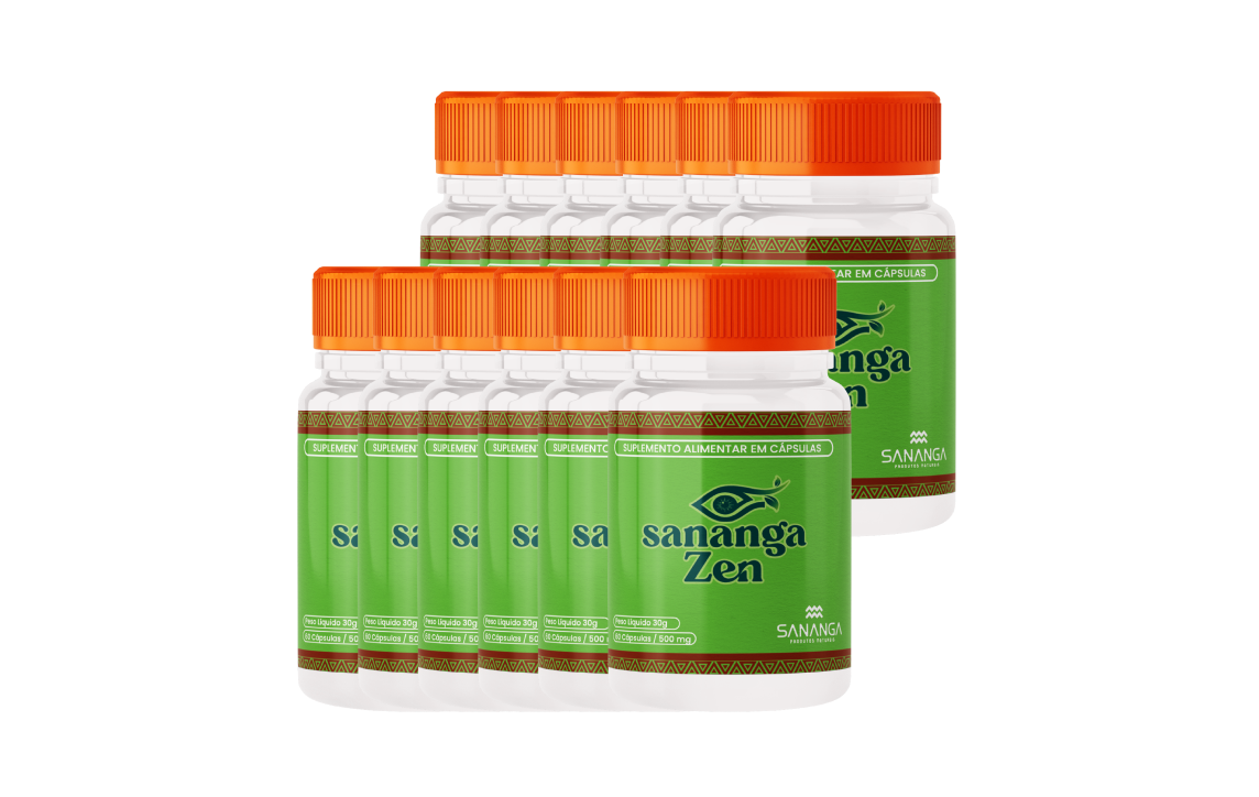 Sananga Zen - Composto para tratar ansiedade - Kit com 12 frascos