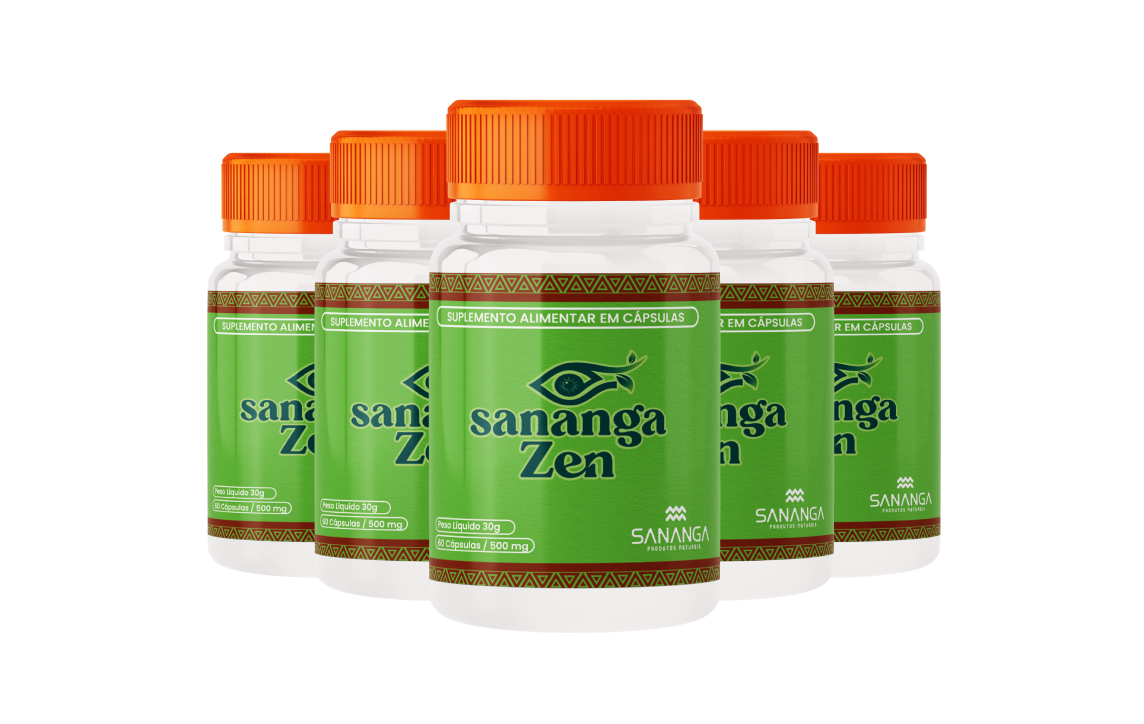 Sananga Zen - Composto para tratar ansiedade - Kit com 5 frascos